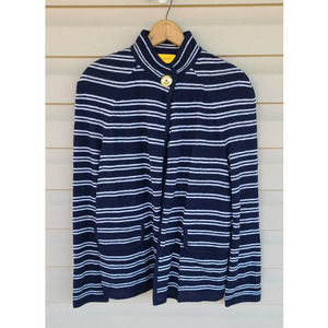 ST.JOHN Striped Wool Blend Cardigan Small‎